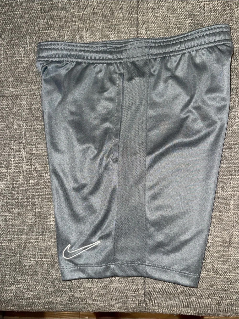 Nike Dark Gray Dri-FIT Training Shorts with White Swoosh